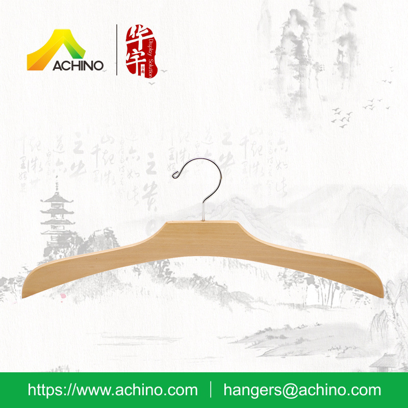 Wooden Clothing Hangers with Metal Hook