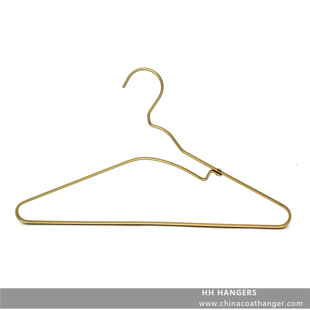 Fashion Design Rose Gold Brass Aluminium Top Clothes Hangers for Jeans