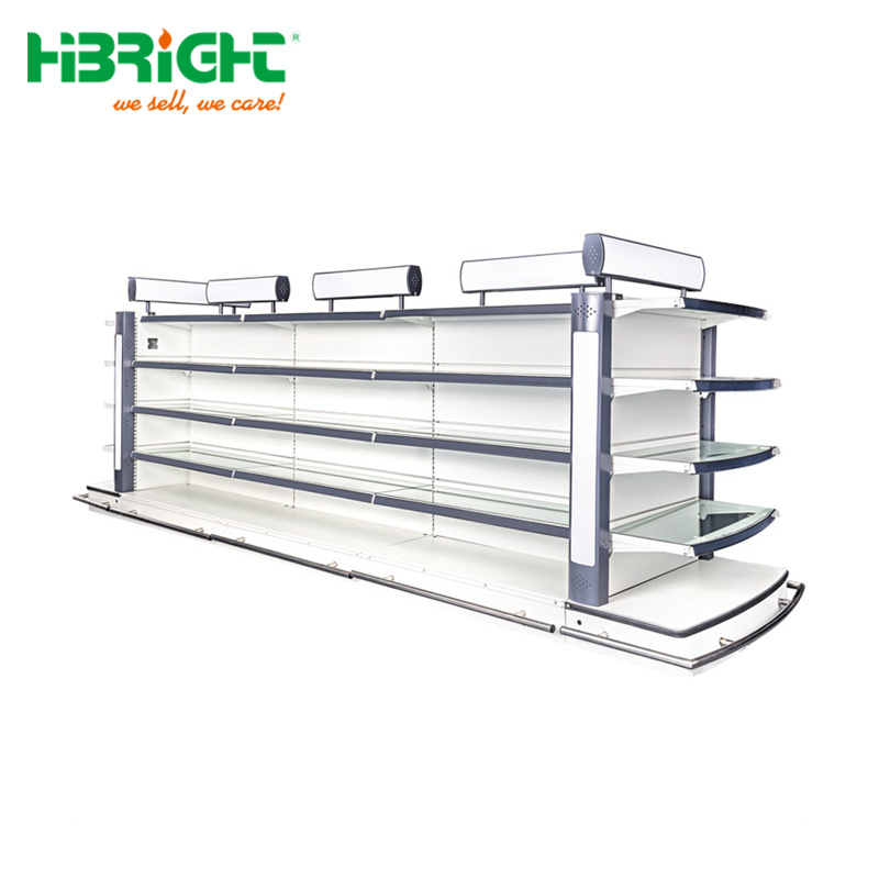 Cosmetic Retail Store Display Gondola Rack