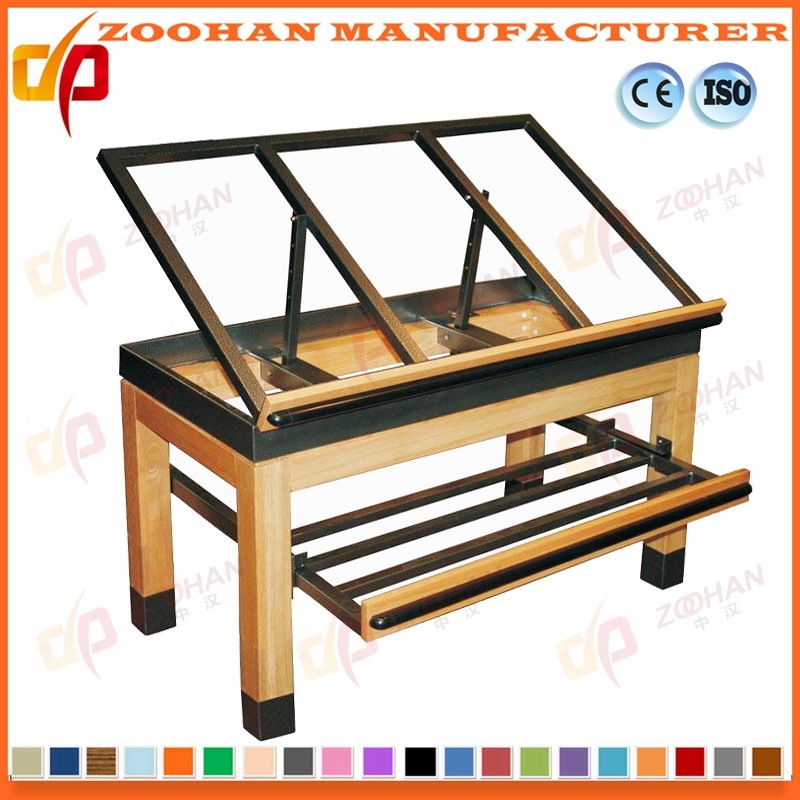 Fashionable Wood Vegetable and Fruit Display Shelving Supermarket Rack (Zhv12)