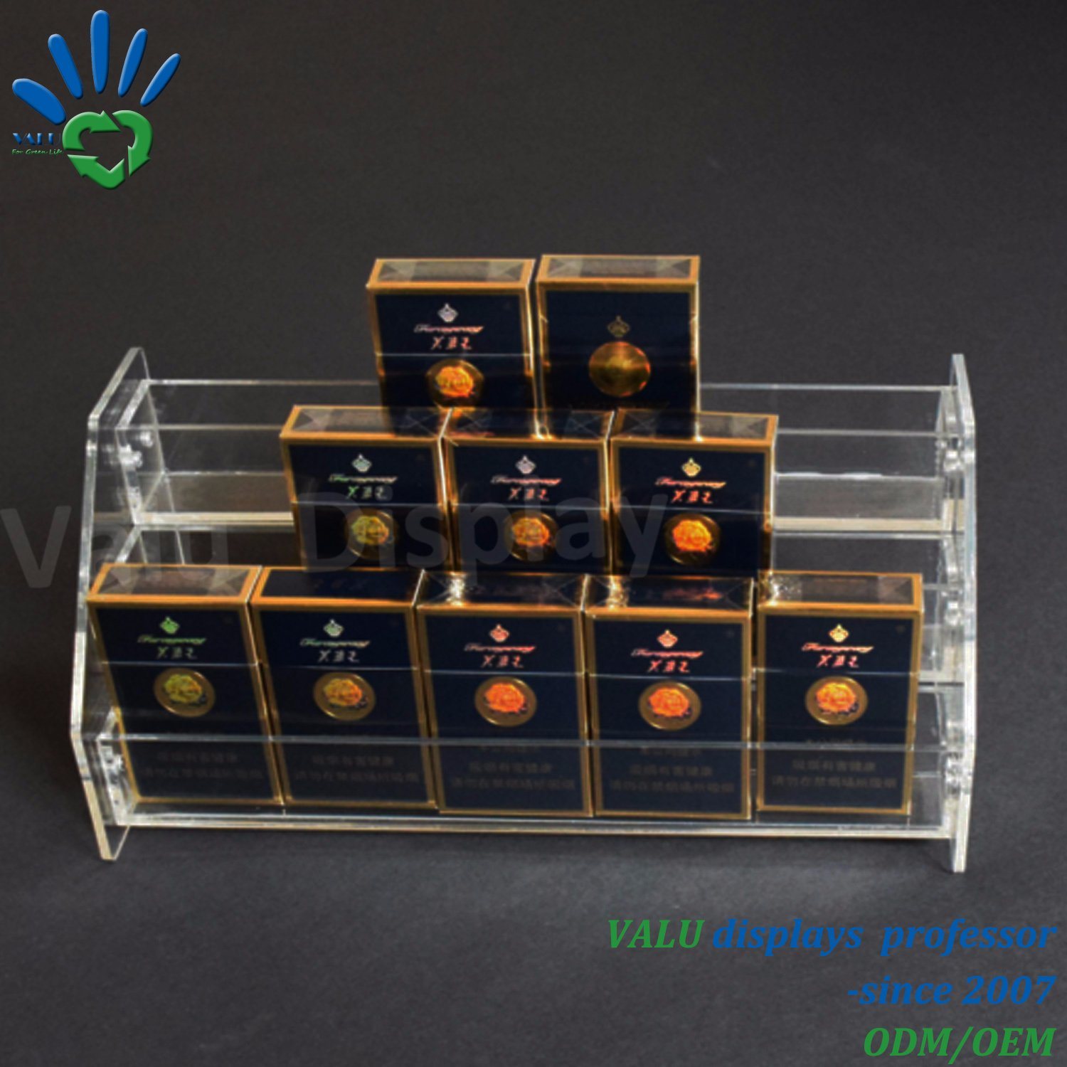 Acrylic Cigarette Display Shelf Display Holder