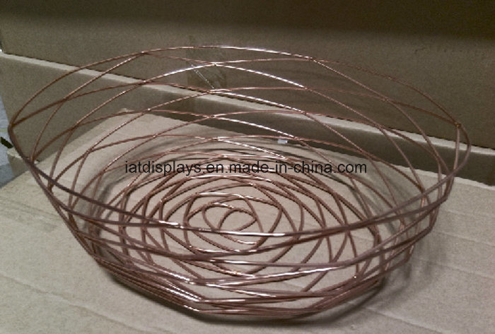 Chrome Metal Wire Kitchen Storage Fruit Basket