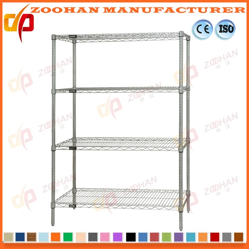 4 Shelf Home Office Wire Closet Storage Display Shelving (Zhw96)