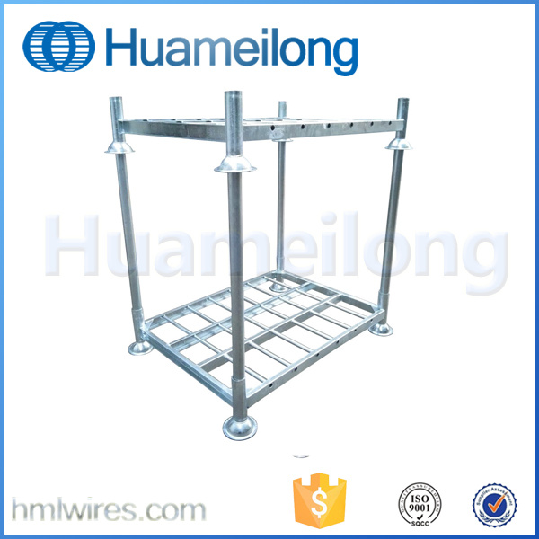 Portable 4 Way Metal Storage Stacking Pallet Rack