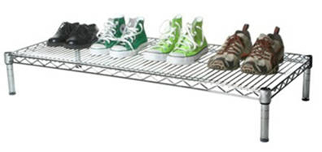 Chrome Modern Metal Iron Shoe Stand Rack for Home (LD904520A1C)