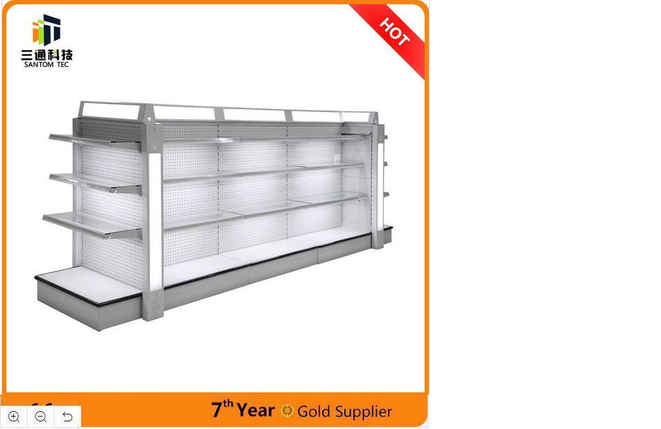 Three Side Metal Supermarket Shelves