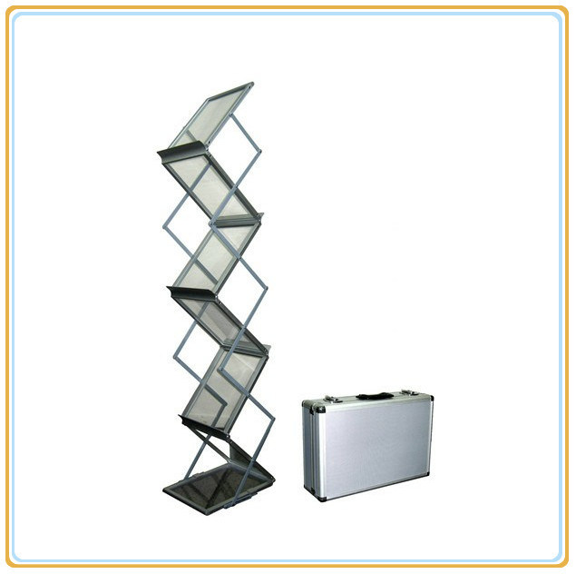 Folding Brochure Holder, Catalogue Shelf, Literature Rack (E07B4)