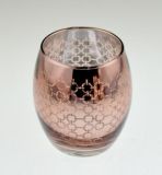 New Design Round Glass Candle Holder for Christmas