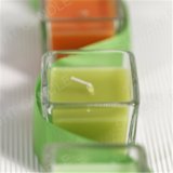Square Glass Jar Candle with Scented