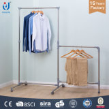 Stainless Steel Single Rod Clothes Hanger with Multi-Function