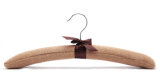 Household Vintage Style Linen Wrapper Wooden Hanger with Silk Bownot