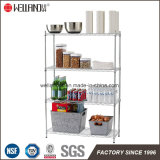 Supreme DIY 4 Layers Home Kitchen Storage Chrome Steel Wire Shelf Rack