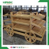 Wooden Vegetable and Fruit Display Rack for Stores