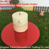 4mm Round Red Bevel Glass Mirror Candle Holder