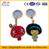 Custom Cartoon Doll PVC Keychain, Metal Key Ring with Chain