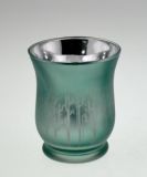 New Design Foil Glass Candle Holder for Chiristmas