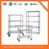 Four Layers Commercial Iron Chrome Wire Shelf