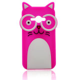 Glass Cat Rubber Mobile Phone Covers for Sumsung