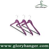 Hight Quality Purple Wooden Hanger for Clothes Shop