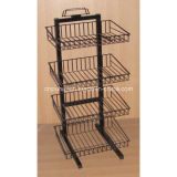 4 Tier Floor Steel Wire Basket Shelf (PHY324)