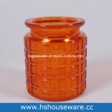 Orange Glass Candleholder