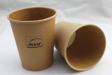 Custmization Kraft Coffee Holder Paper Cup with Lid