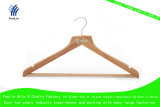 High Quality, Cheap Price and Regular Clothes Bamboo Hanger Ylbm6712h-Ntln1 for Supermarket, Wholesaler with Shiny Chrome Hook