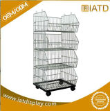 Multi Tiers Wire Stackable Display Storage Basket Stand