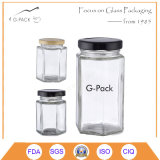 Wholesale Hexagonal Glass Jars with Lug Caps