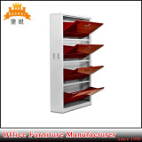 Hot Selling High Gloss DIY Iron 4 Tier Vertical Home Metal Shoe Racks Steel Shoes Cabinet for Sale