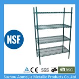 Green Epoxy Wire Shelf 4 Tiers