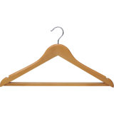 Hot Selling Silver Hook Wooden Clothes Hanger