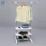 Multi- Functional Single Rod Clothes Hanger with Wheels