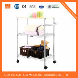 Amjmt047sw 3 Layer Wire Trolley Powder Coated with Ce SGS Certificate