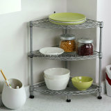 Chrome Metal Wire Corner Kitchen Shelf Rack with NSF Approval