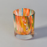 Rainbow Glass Candle Holders