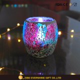 Wholesale Beautiful Cylindrical Electroplating Anaglyph Colorful Glass Candlestick