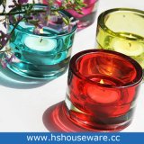 Colorful Round Glass Candle Holder for Tealight