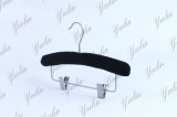 Cheap Black Clothes Canvas Hanger with Clips Ylfbcv007-S1 for Supermarket, Wholesaler