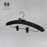 Wholesale Star Hotels Used Satin Padded Hanger with Metal Clips