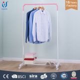 Handy Single Rod Display Clothes Hanger with Wheels