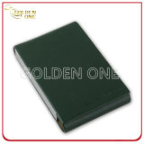 Hot Stamped Genuine Leather with Metal Business Card Case