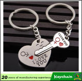 Metal Heart and Key Shape Couple Keychain