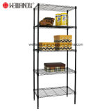 Black Coated 5-Shelf NSF Household Metal Storage Display Wire Rack W14 X L24 X H60