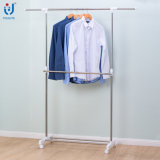 Single Pole Extendable Clothes Hanger for Coat and Towel Stand