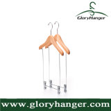 Suit Display Wooden Hanger with Pant Rack for Clothes Shop