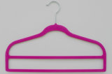 Flocked 2-Bar Pants Hanger, Anti-Slip Velvet Spacemaker Hanger