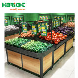 Display Wood Metallic Fruit and Vegetable Shelf Stand Rack