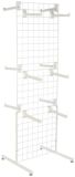 Double Sided Garment Display Racks Wire Display Stand with T Shaped Base