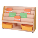 Modern Kids School Shelf with Storage Cabinet